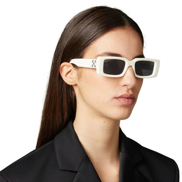 Off-White ARTHUR Women Sunglasses White Grey Square OERI127 0107 NEW AUTHENTIC main image 7